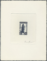 (*) Fezzan: 1951, Charity Issue, 25fr. + 5fr. As Epreuve D'artiste In Slate, With Signature Munier. Maur - Storia Postale