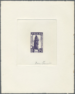 (*) Fezzan: 1951, Charity Issue, 25fr. + 5fr. As Epreuve D'artiste In Dark Violet (some Spots At Right M - Lettres & Documents