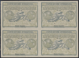 GA Französisch-Guinea: Design "Madrid" 1920 International Reply Coupon As Block Of Four 1,30 Fr.Guinee - Sonstige & Ohne Zuordnung