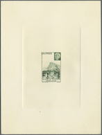 (*) Französisch-Guinea: 1941, Petain/Passage, Epreuve In Green Without Value. Maury Refers To 178/79 - Sonstige & Ohne Zuordnung