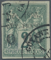 O Französisch-Guyana: 1886, 0f05 On 2 C. Green With Imprint "Déc 1886 / GUY FRANC", Cancelled Single S - Covers & Documents