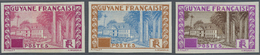 (*) Französisch-Guyana: 1929, Government Buildings - Cayenne, Three Color Proofs, Without Declaration Of - Storia Postale