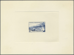 (*) Französisch-Guyana: 1941, Petain/Cayenne Scenery, 1fr. Epreuve In Ultramarine. Maury Refers To 179 - Lettres & Documents