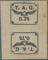 (*) Französisch-Guyana - Flugmarken (T.A.G.): 1921, Compagnie Des Transports Aeriens Guyanais (T.A.G), 7 - Storia Postale