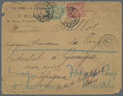 Br Französisch-Kongo: 1901. Envelope (some Faults And Transporting Marks, Toned) Addressed To The 'Comp - Briefe U. Dokumente