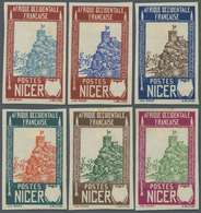 (*) Französisch-Niger: 1926, Fortress Zinder, Six Color Proofs, Without Declaration Of Value In The Cart - Brieven En Documenten