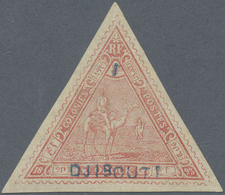 * Französische Somaliküste: 1894, 1 (Fr) On 5 Fr. Red, Small Pinprick Hole Under The Second I Of Djibo - Oblitérés
