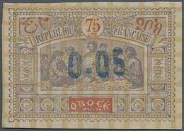 * Französische Somaliküste: 1902, French Somali Coast, "0,05" Surcharge On Obock 75c Somali Warrior. U - Used Stamps