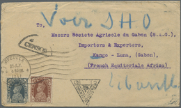 Br Gabun: 1941. Envelope Addressed To Kango, Luna, Gabon Bearing India SG 257, 3p Slage Ant SG 248, ½a - Other & Unclassified