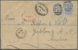 GA Goldküste: 1897. Registered Postal Stationery Envelope 2d Blue (toning, Creases) Upgraded With SG 14 - Goldküste (...-1957)