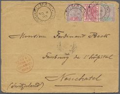 Br Goldküste: 1898. Envelope (small Tears At Top, Not Affecting The Adhesives) Addressed To Switzerland - Gold Coast (...-1957)