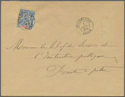 Br Guadeloupe: 1899. Envelope Addressed To The 'Chef De Service, Pointe-a-Pitre' Bearing Yvert 32, 15c - Briefe U. Dokumente