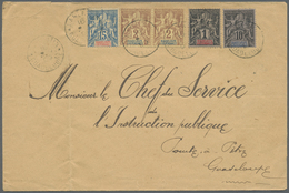 Br Guadeloupe: 1899. Envelope Addressed To The 'Chef De Service, Pointe-a-Pitre' Bearing Yvert 27, 1c B - Storia Postale