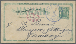 GA Hawaii - Stempel: 1883, 3c. Green Postal Stationery Card Written In Ekele Plant And Tied By Blue "KO - Hawaii