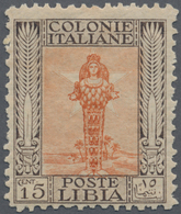 ** Italienisch-Libyen: 1924/1940, 15 C. Braun/orange Postfrisch In Der Type "C" Gez. 11 Mit üblicher Zä - Libia