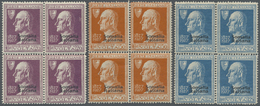 **/ Italienisch-Somaliland: 1927, Alessandro Volta, Complete Set As Blocks Of Four, Unmounted Mint. Sass - Somalie