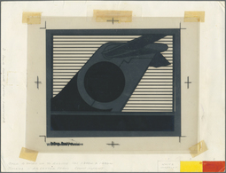 Jamaica: 1970 (ca.), PHOTO PLATES Of The Stamp Impression For An Aerogramme 9c Affixed To Paper With - Giamaica (1962-...)