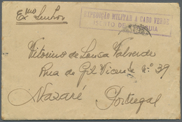 Br Kap Verde: 1944. Unstamped Envelope Written From Mindelo St. Vincente To Nazare Cancelled By 'Expedi - Kap Verde