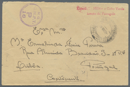 Br Kap Verde: 1944. Unstamped Envelope Written From St. Vincente To Lisboa Endorsed On Reverse 'Regimen - Isola Di Capo Verde