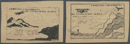 (*) Kolumbien - Ausgaben Der Compania Colombiana De Navegacion Aérea: 1920, "Unicolor" 30c/10c Black Unu - Kolumbien