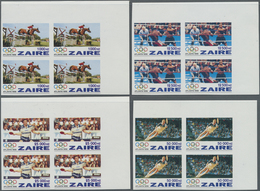 ** Kongo (Kinshasa / Zaire): 1996, 1000 NZ To 50.000 NZ Olympic Games Atlanta Imperforated Blocks Of Fo - Sonstige & Ohne Zuordnung