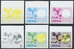 ** Liberia: 1976, Olymic Games Montreal 2 C. - 25 C., 23 Different Imperforated Proofs, Mint Never Hing - Liberia