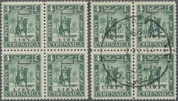 **/*/O Libyen: 1951, Senussi Horseman Of Cyrenaica 4m. Dark Green With Bilingual Opt. 'LIBYA' In Two Blocks - Libye