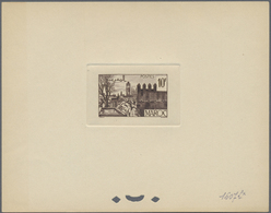 (*) Marokko: 1947/1948, 10fr. Fes, Group Of Six Epreuve In Differing Colours (partly Some Striated Tonin - Morocco (1956-...)