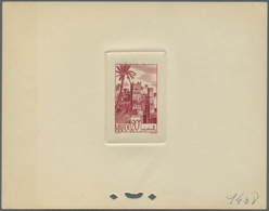 (*) Marokko: 1947, 29fr. Kasbah, Group Of Eight Epreuve In Differing Colours (partly Some Striated Tonng - Morocco (1956-...)