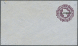 GA Mauritius: 1862, QV Stationery Envelopes (5): 6d (3, HG1a X2, 3d), 9d (2, HG 2, 2a) Plus 6d (HG1) Ov - Mauritius (...-1967)