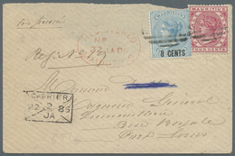 Br Mauritius: 1886. Registered Express Envelope (backflap Missing) Addressed To Port Louis Bearing SG 8 - Mauritius (...-1967)