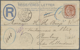 GA Mauritius: 1895: Registered Postal Stationary With 15 Cents Additional Franking, Tied By Cds "Curepi - Maurice (...-1967)