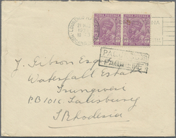 Br Mocambique: 1934, India King Georg IV 1 A.3 P. Mauv, Horizontal Pair Tied By Machine Cancel "LOURENC - Mosambik