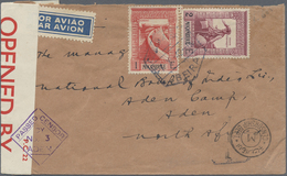 Br Mocambique: 1942. Air Mail Envelope Addressed To Aden Bearing Portuguese Colonies, Mozambique SG 363 - Mosambik