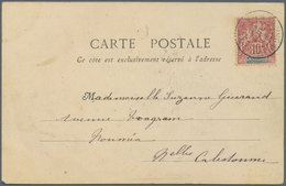 Br Neue Hebriden: 1908. Picture Post Card Addressed To Noumea Bearing New Caledonia Yvert 60, 10c Rose - Other & Unclassified