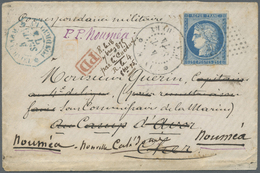Br Neukaledonien: 1874. Envelope Headed 'Correspondence Militaire' And Signed By The Commander On Rever - Other & Unclassified