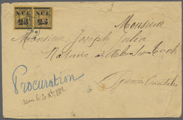 Br Neukaledonien: 1882. Envelope (creased, Small Tears At Top And Right) Addressed To France Bearing Ne - Other & Unclassified