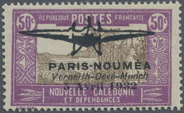 * Neukaledonien: 1932, First Flight Paris-Nouméa, 50 C. Violet/brown, With Local Overprint, Mint Hinge - Altri & Non Classificati