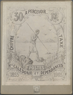 Neukaledonien - Portomarken: 1903. Artwork For A Postage Due Stamp "30c Chiffre Taxe / 1853-1903 Fif - Portomarken