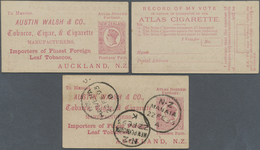 GA Neuseeland - Ganzsachen: 1892, PTPO Stat. Postcard QV ½d. Rose 'newspaper Postage' With Printed Addr - Postal Stationery