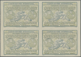 GA Niederländische Antillen: Design "Madrid" 1920 International Reply Coupon As Block Of Four 30 Cent N - Curaçao, Antilles Neérlandaises, Aruba