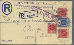 GA Nigeria: 1926 (8.3.), Registered Letter KGV 3d. Blue Uprated With 3 X KGV 1d. Scarlet Commercially U - Nigeria (...-1960)