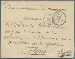 Br Nossi-Be: 1895. Stampless Envelope Endorsed 'Corps Expeditionnaire De Madagascar' Addressed To Paris - Sonstige & Ohne Zuordnung