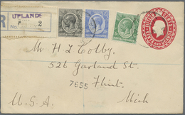 GA Ostafrikanische Gemeinschaft: 1930, 15 C Red KGV Postal Stationery Envelope, Uprated With 5 C, 10 C - British East Africa