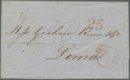 Br Panama: 1851. Stampless Envelope Written From London Dated '3rd October 1851' Addressed To Lima, Cha - Panama
