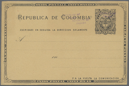 GA Panama - Ganzsachen: 1904, 2 Ct Black Colombia Postal Stationery Card With Triple Violet Double-line - Panama