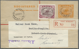 GA Papua: 1926 (23.2.), Registered Letter Lakatoi 4d Orange Uprated With Lakatoi 2d Purple/lake Used Wi - Papua New Guinea