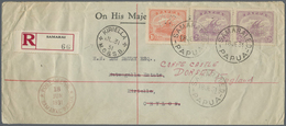 Br Papua: 1931. Registered Envelope (slightly Creased) Headed 'On His Majesty's Service' Addressed To C - Papua-Neuguinea