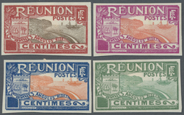 (*) Reunion: 1922, Landscapes, Four Color Proofs, Without Declaration Of Value In The Cartridge And Unpe - Storia Postale