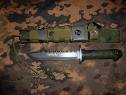 Nouveau ! Poignard Tactique De Combat / Survie THUNDER 2 RUI Vert 32134 - Knives/Swords